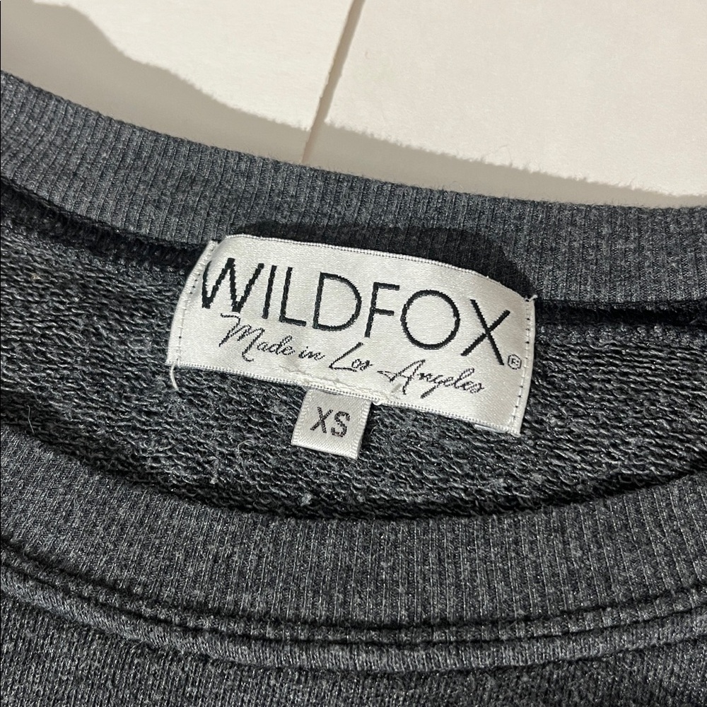 Wildfox Los Angeles Gray Trophy Wife Sweatshirt XS winter fall spring - Picture 2 of 5